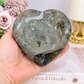Large High Grade Amethyst Cluster Heart on Stand 342g