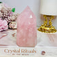 High Grade Rose Quartz Tower 329g