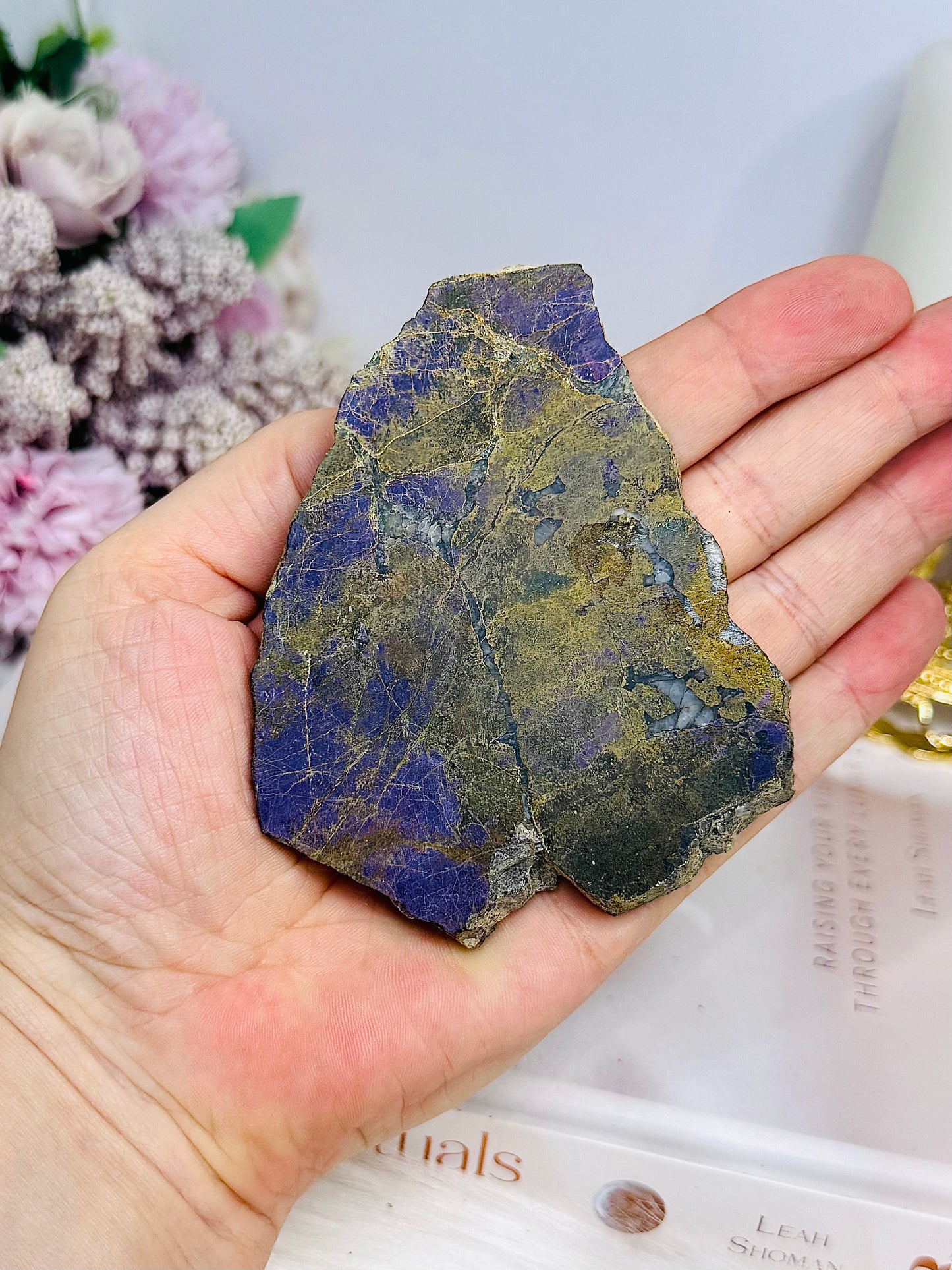 Natural Unpolished Stitchtite | Atlantisite Slab Specimen 9cm