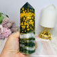Orbicular Ocean Jasper Druzy Tower 15cm 342g