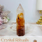 High Grade Fire Quartz Tower 9cm