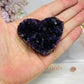 High Grade Deep Purple Amethyst Carved Heart 6cm