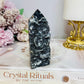 Black Druzy Sphalerite Tower 9cm