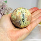 Plum Blossom Jasper Sphere on Stand 269g