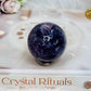 High Grade Fluorite Sphere with Rainbows 145g