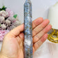 Blue Moss Agate Druzy Tower 16cm