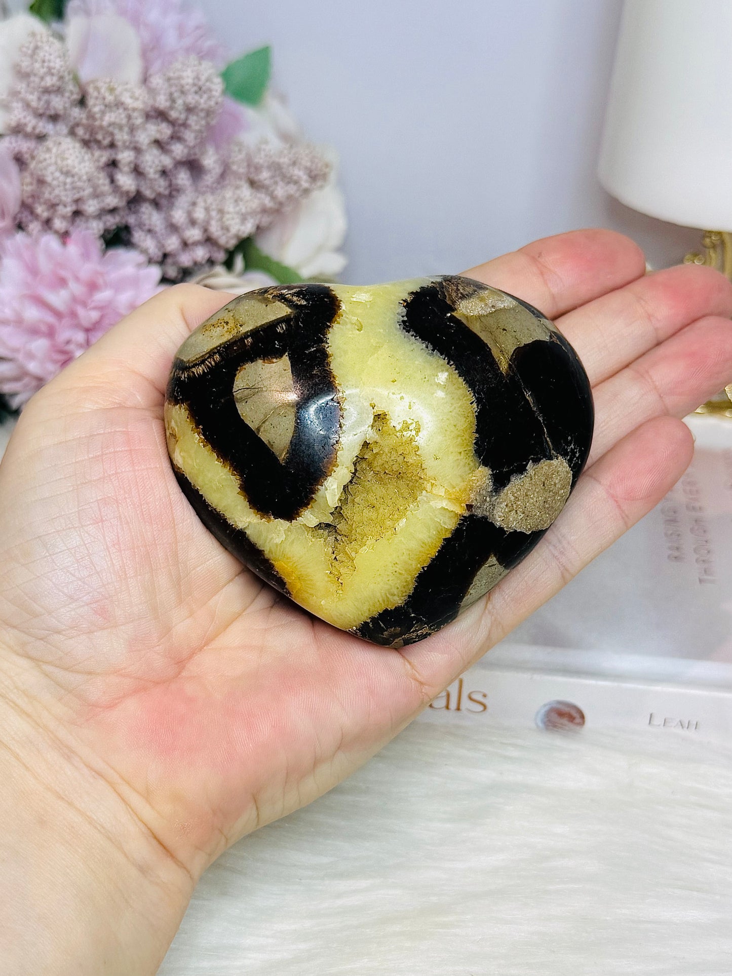 Chunky Septarian Druzy Heart 256g