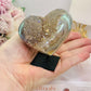 Stunning Angel Aura Druzy Agate Carved Heart on Stand 8cm