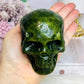 For Sue ~ Large Green Jade Carved Skull 9cm 542g