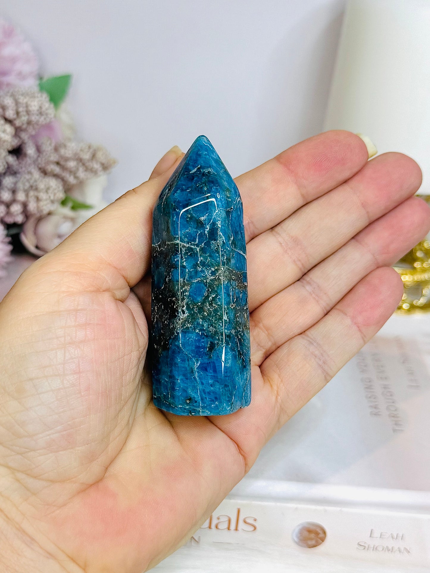 Blue Apatite Tower 7.5cm