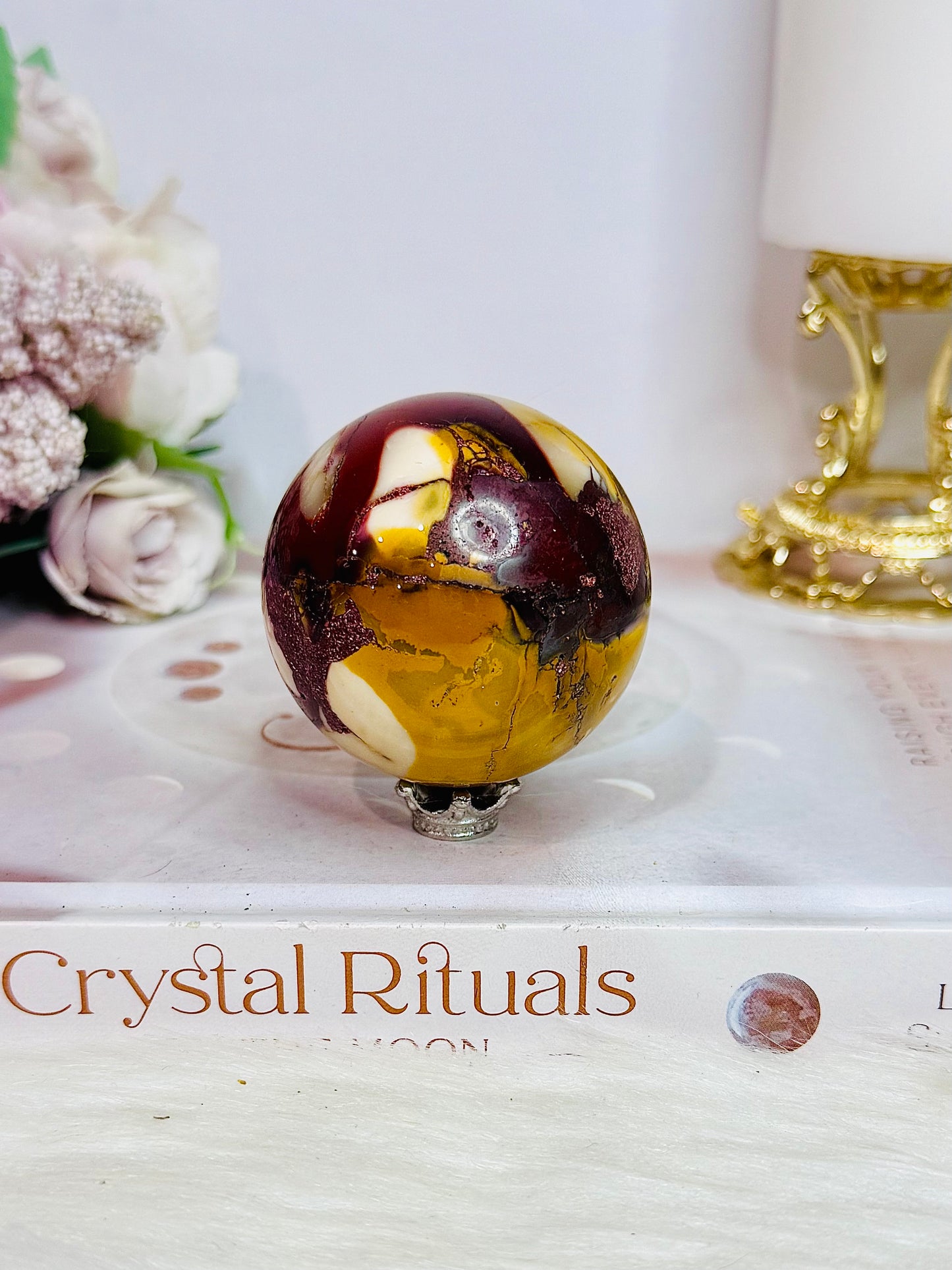 Mookaite Jasper Sphere 170g On Stand