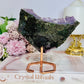 Amethyst Natural Cluster on Rose Gold Stand 497g