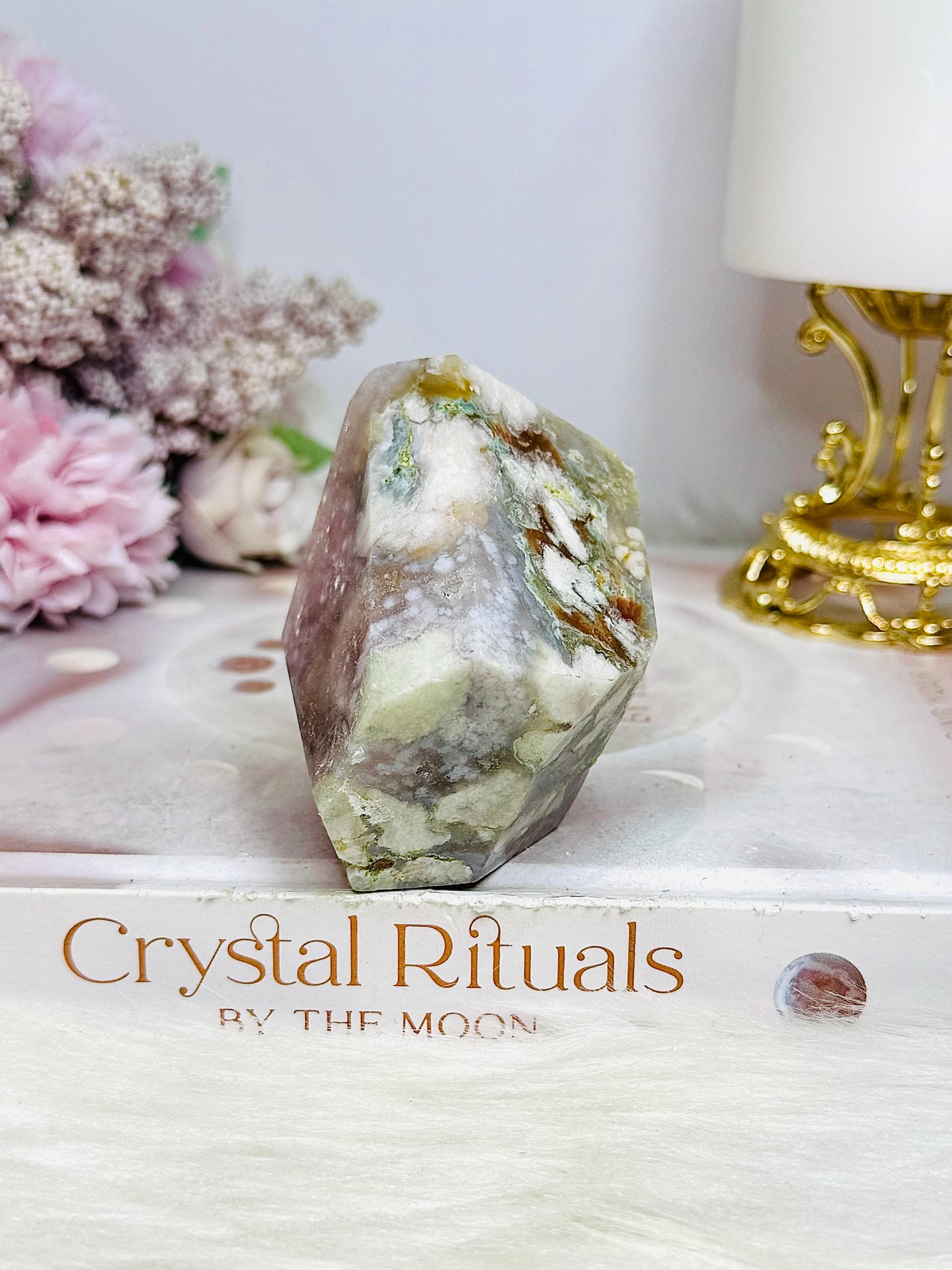 Rare Green Flower Agate Freeform 180g
