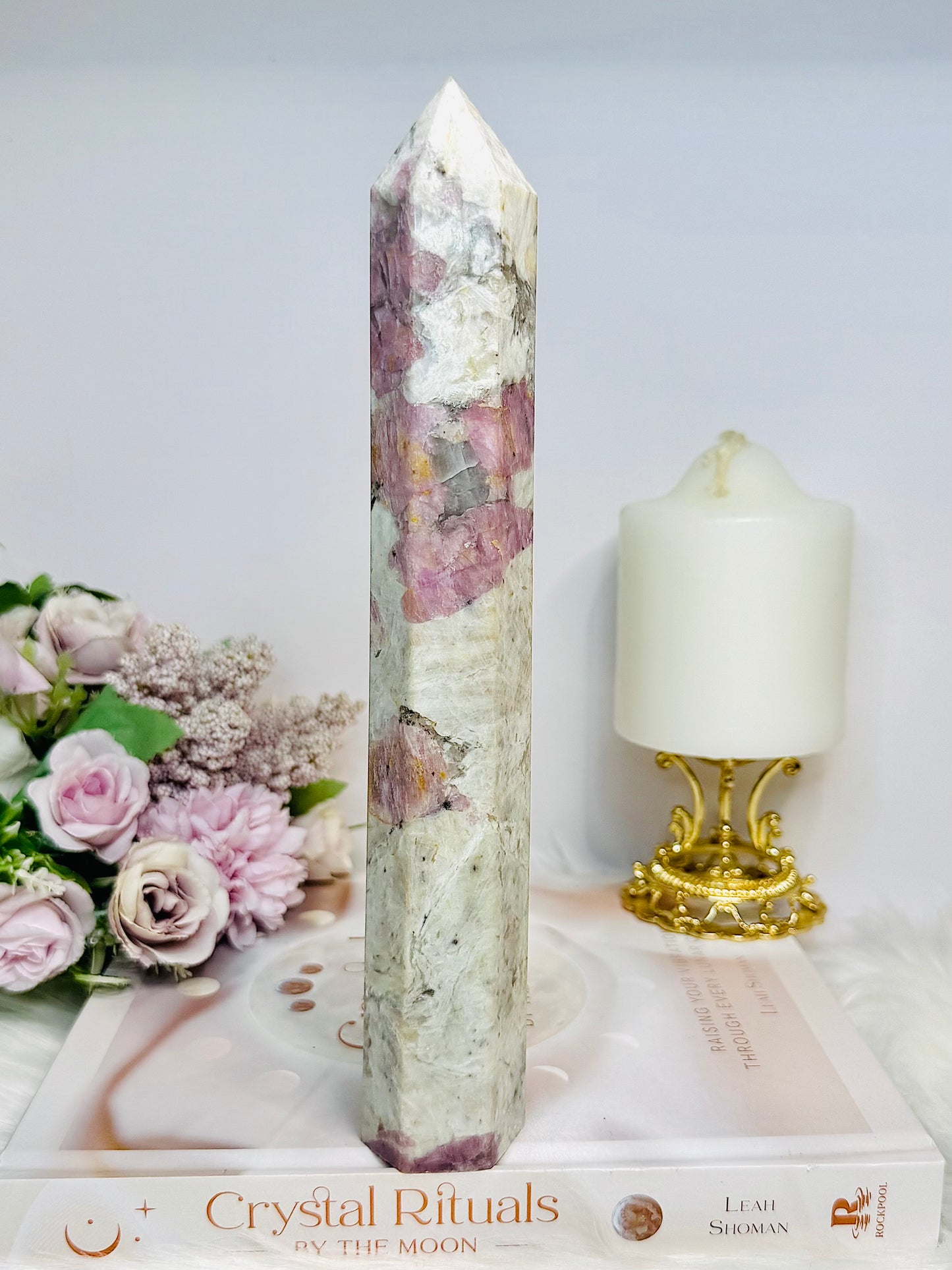 Large Pink Tourmaline Tower 23cm