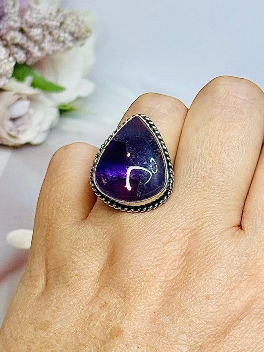 Amethyst Silver Ring Size 7 In Gift Bag