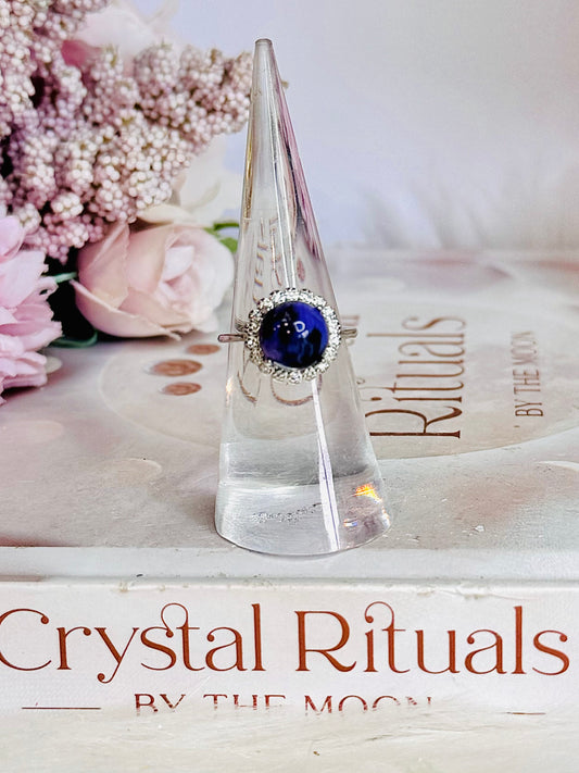 Beautiful Purple Charoite Adjustable Ring In Gift Bag