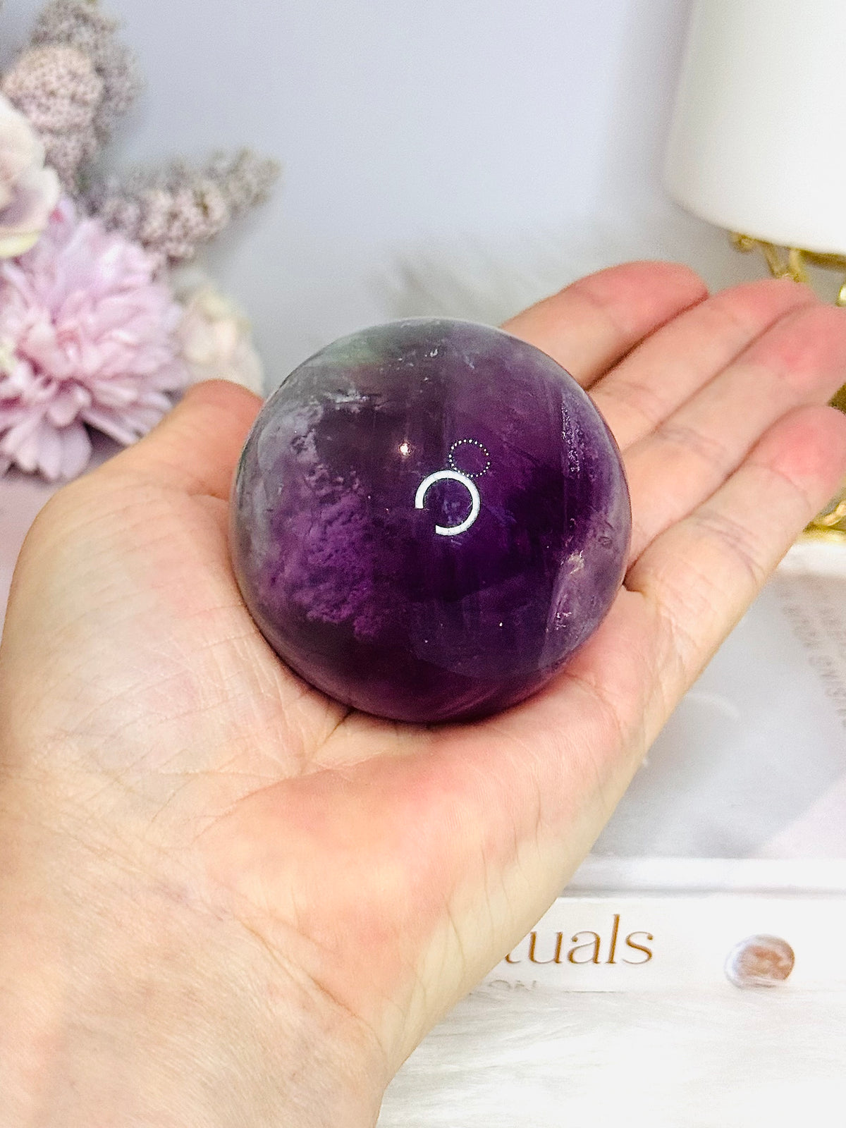 High Grade Fluorite Sphere On Stand 272g