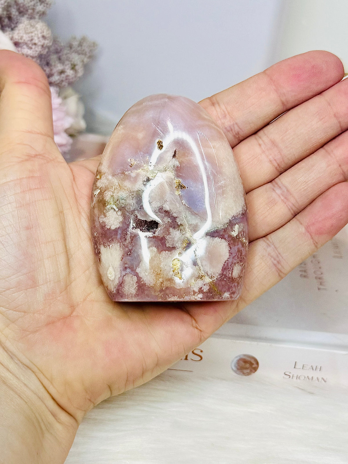 High Grade Druzy Flower Agate Freeform 7cm
