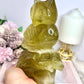 Huge 1.25KG Citrine Carved Owl 15cm