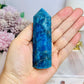 High Grade Chunky Blue Apatite Tower 9.5cm
