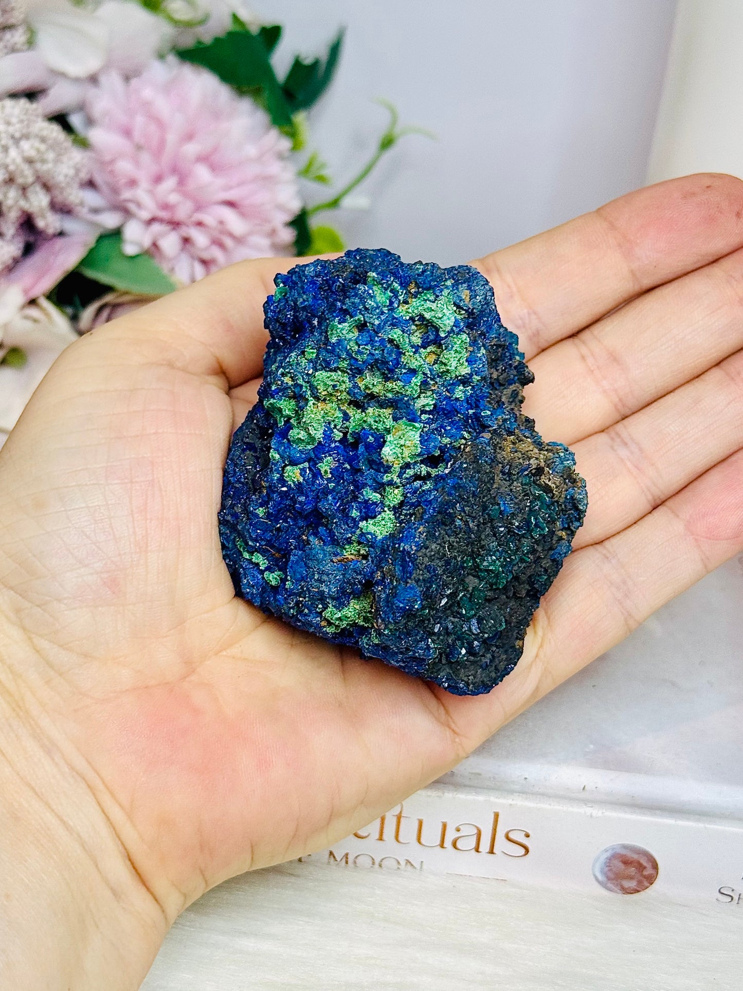 Azurite with Malachite Natural Specimen 171g