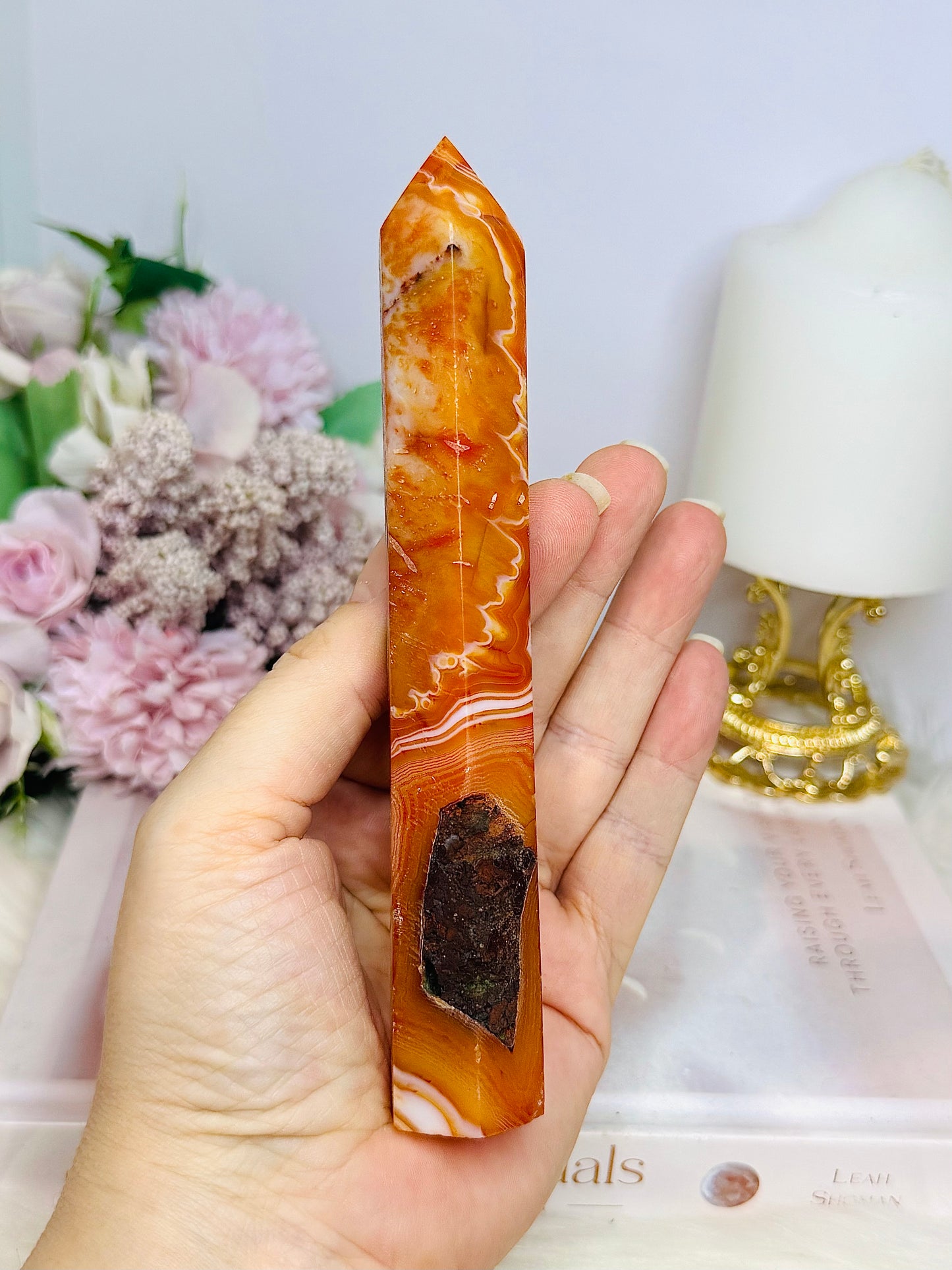 Tall Carnelian Tower 15.5cm