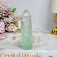 High Grade Watermelon Fluorite Tower with Rainbows 8cm