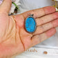 Sterling Silver 925 Navajo Turquoise Pendant In Gift Bag