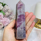 Large High Grade Lavender Rose Quartz Tower 13.5cm