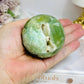Green Calcite Druzy Sphere on Stand 351g