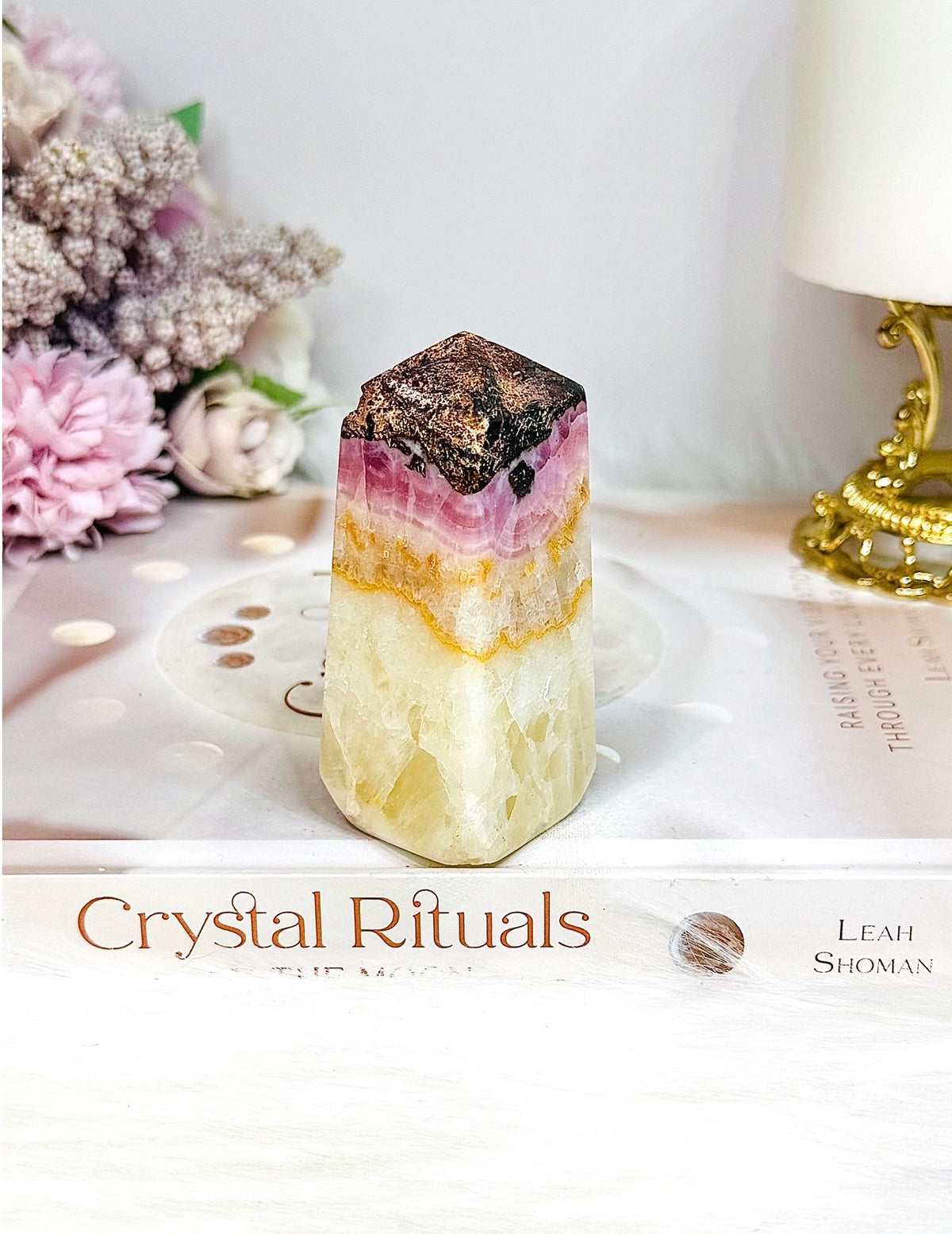 Pink Aragonite Tower 8cm