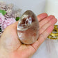 Large Quartz Egg On Stand with Rainbows 280g
