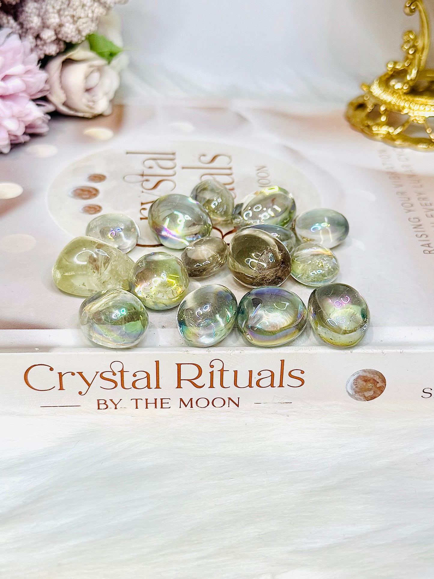 Angel Aura Clear Quartz Tumbles $4 each