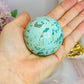 A Rare Stone ~ Genuine Inca Turquoise Sphere 6cm On Stand