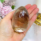 Large Quartz Egg On Stand with Rainbows 280g