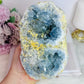 Huge Natural Blue Celestite Cluster Specimen 1.74KG
