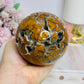 Large Brecciated Jasper Druzy Sphere on Stand 757g