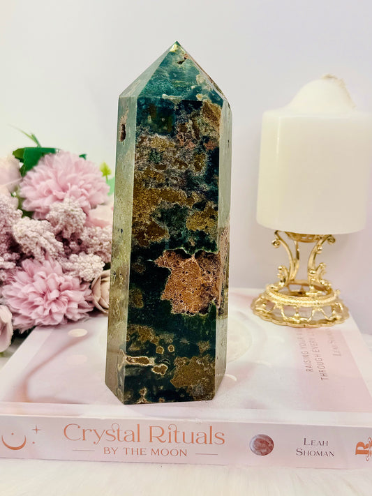 Chunky Large 17.5cm 927gram Ocean Jasper Tower