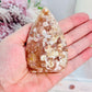 Heal The Heart ~ Absolutely Gorgeous High Grade Flower Agate Carved Flame | Freeform 9cm From Madagascar