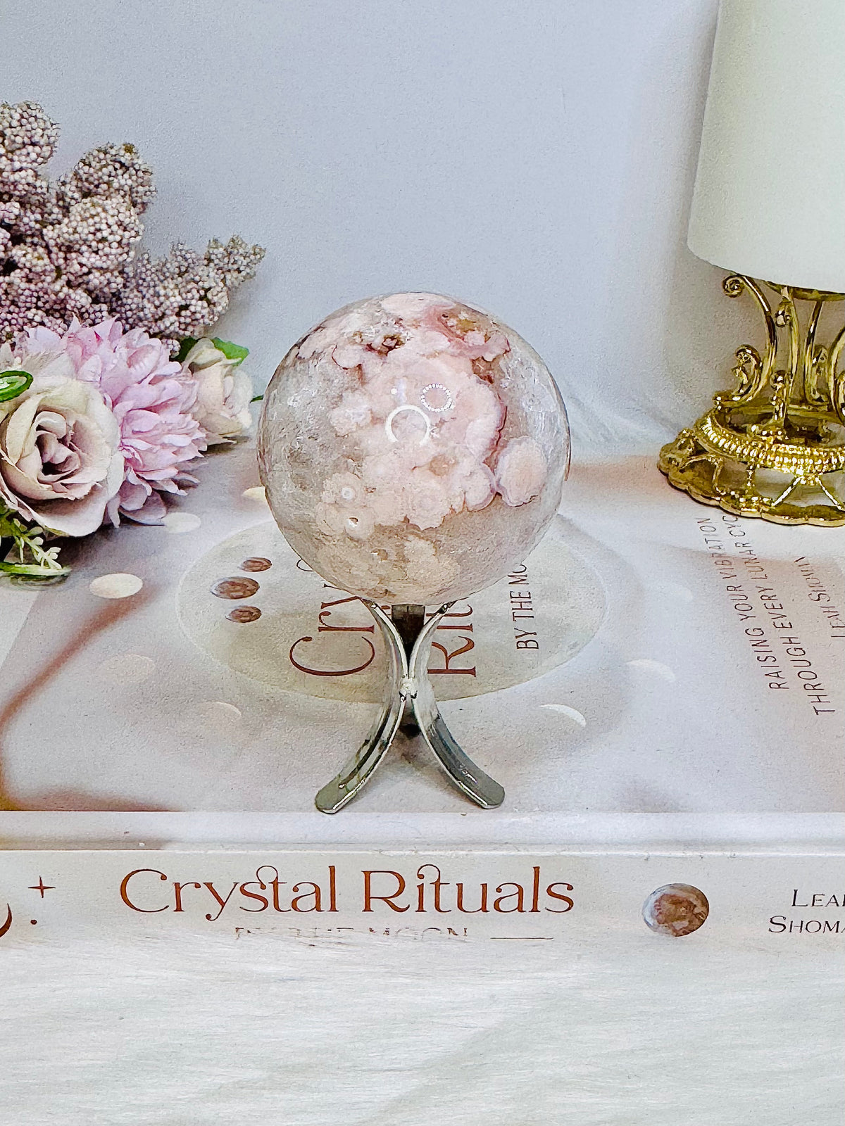 Pink Amethyst Sphere On Stand 182g