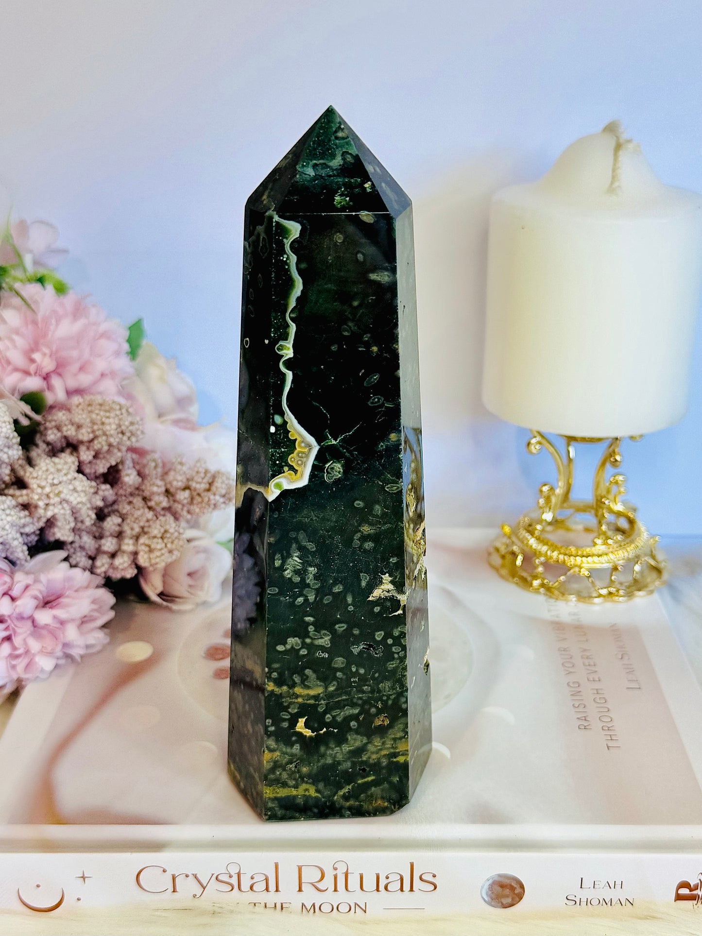 Incredible Large 19cm 621gram Ocean Jasper Tower