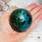 Natural Chrysocolla With Shattuckite Sphere on Stand 356g
