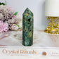 Moss Agate Tower 9.5cm