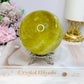 Large Citrine Sphere With Rainbows (heat treated) On Stand 870g