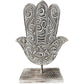 Incredible Large Boho Coastal Hamsa Hand White Wash Natural Wood Hand 38cm x 25cm