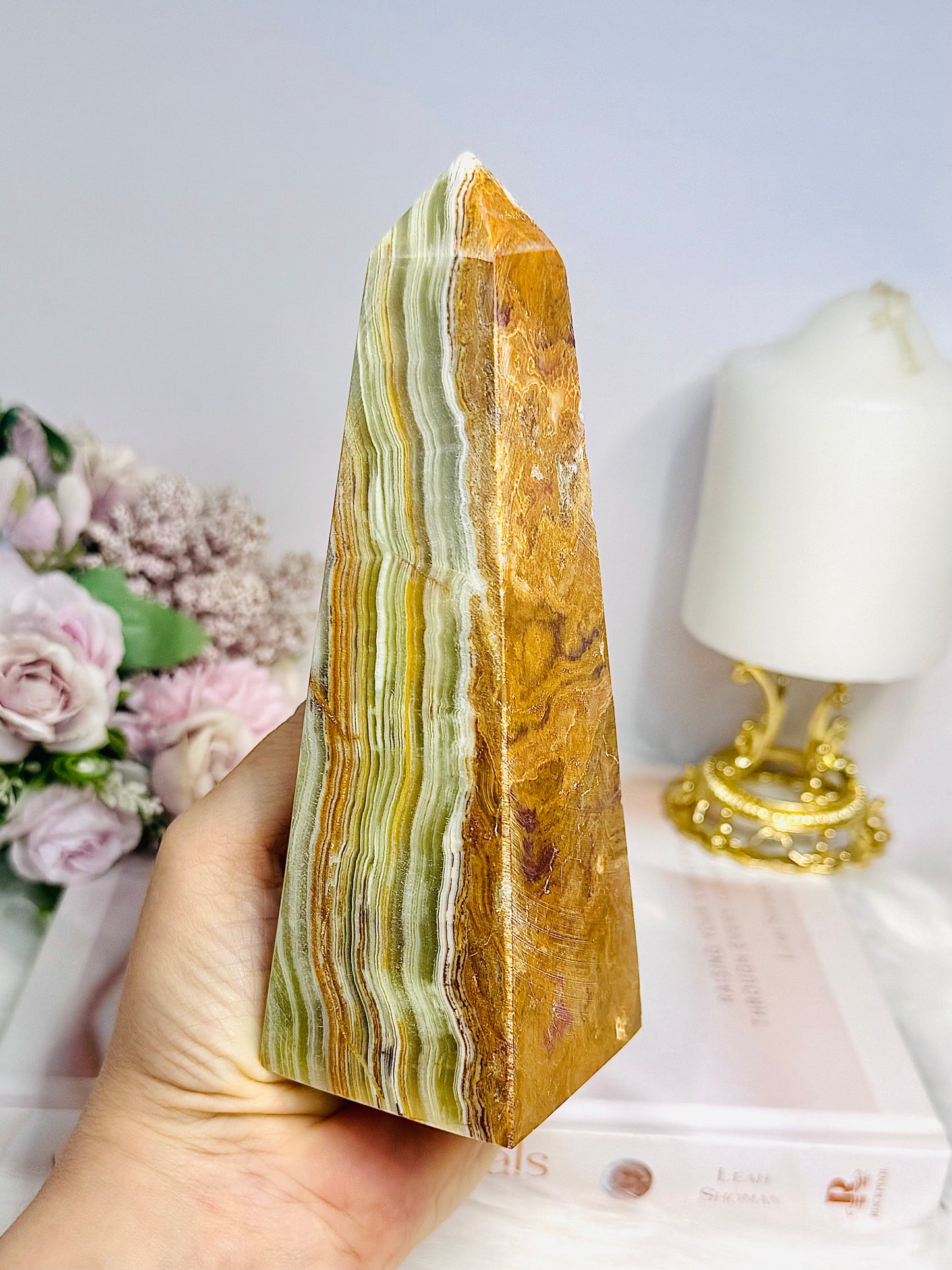 Green Onyx Chunky Tower | Obelisk 15cm 571g