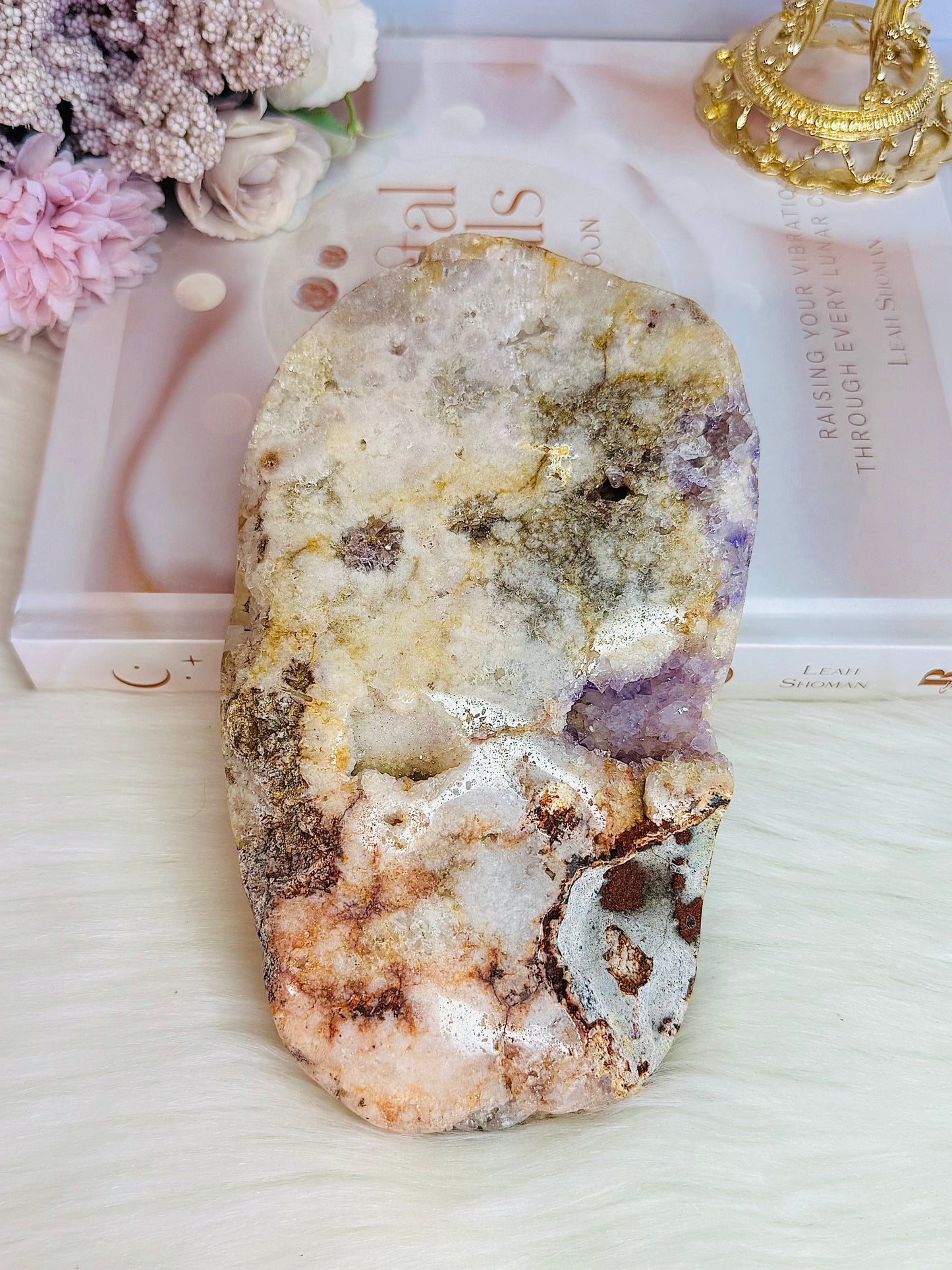 Large Chunky Natural Pink Amethyst Druzy Slab 17cm 828grams