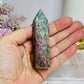 Rare Ruby In Blue Apatite Tower (UV Reactive) 8cm