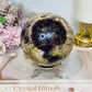 Large Chevron Amethyst Sphere on Stand 926g
