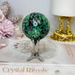Ruby Zoisite Sphere on Stand 213g